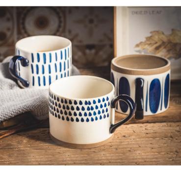 360Home Bemalter Becher im japanischen Stil handbemalt robust